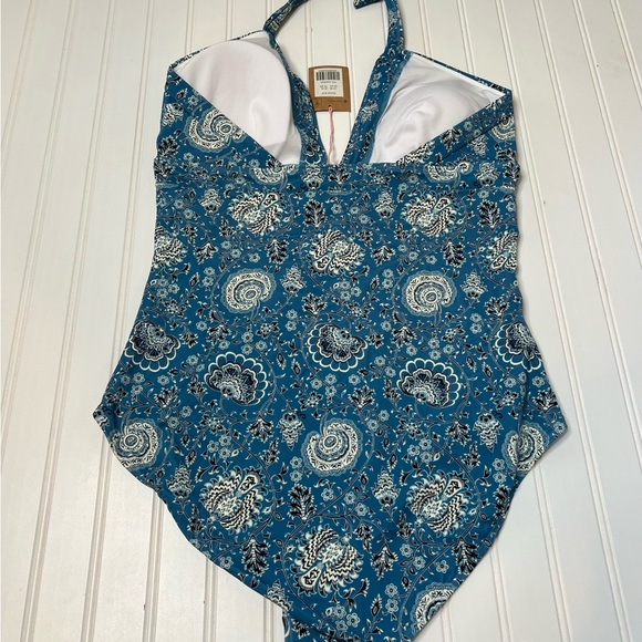 Boden Ithaca Halter Swimsuit One Piece Women's Blue US 14L Long Tall NEW. 119 - Picture 5 of 5